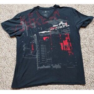 Marc Ecko Cut & Sew New York City Buildings Pr T Shirt Black Size 2XL